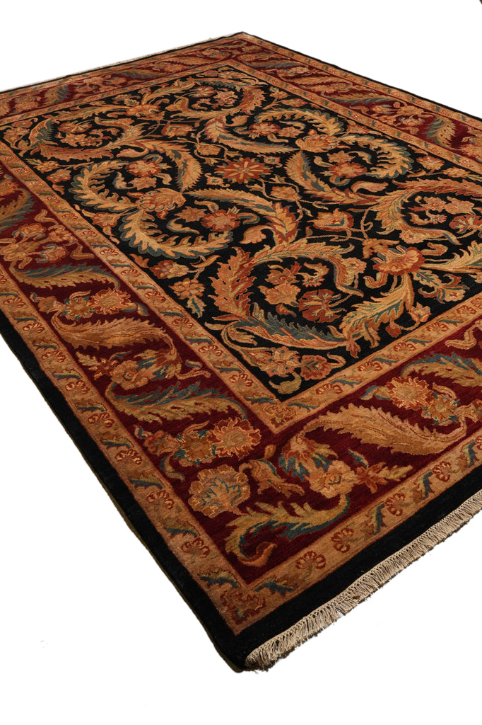 9 x 12.4 Black Burgundy Quality Jaipur Rug #LA-52929