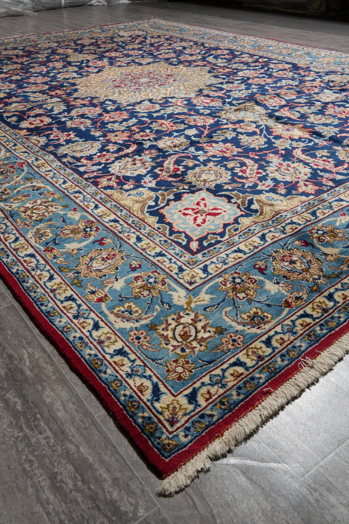 9 x 13 Persian Najaf Esfahan Wool Rug #F-4128