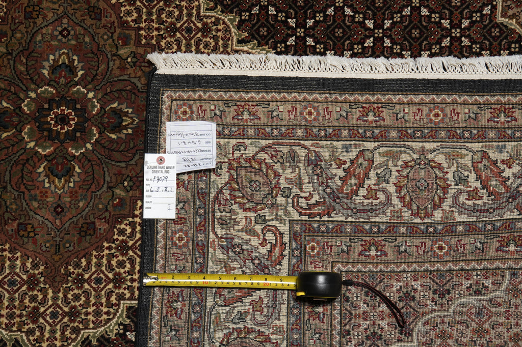 6.8 x 8 Traditional Wool Silk Hand-Knotted Quality Handmade Rug #F-3079