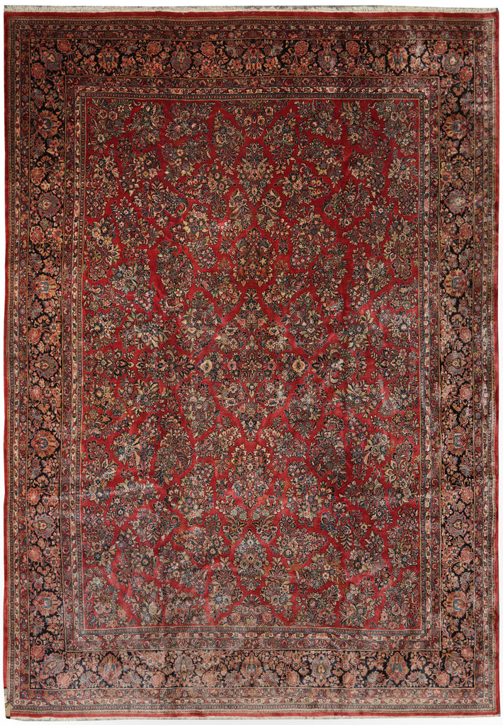14 x 19 Antique Persian Sarouk Rug