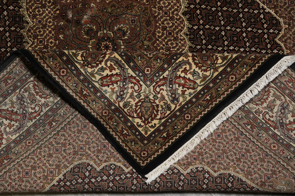 6.8 x 8 Traditional Wool Silk Hand-Knotted Quality Handmade Rug #F-3079