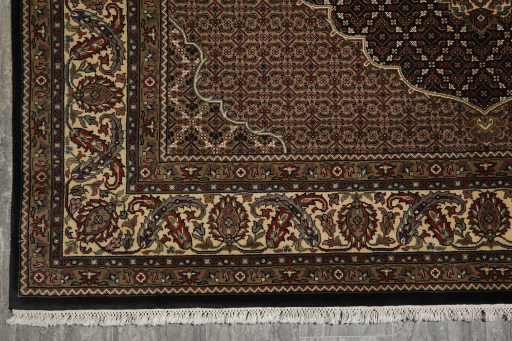 6.8 x 8 Traditional Wool Silk Hand-Knotted Quality Handmade Rug #F-3079