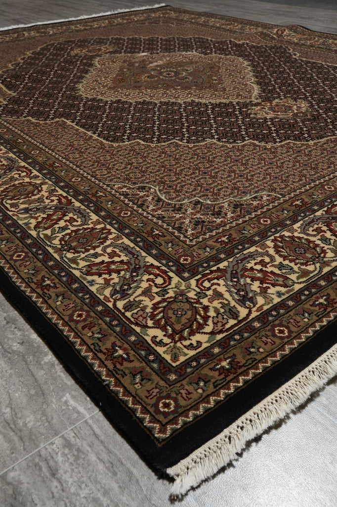 6.8 x 8 Traditional Wool Silk Hand-Knotted Quality Handmade Rug #F-3079