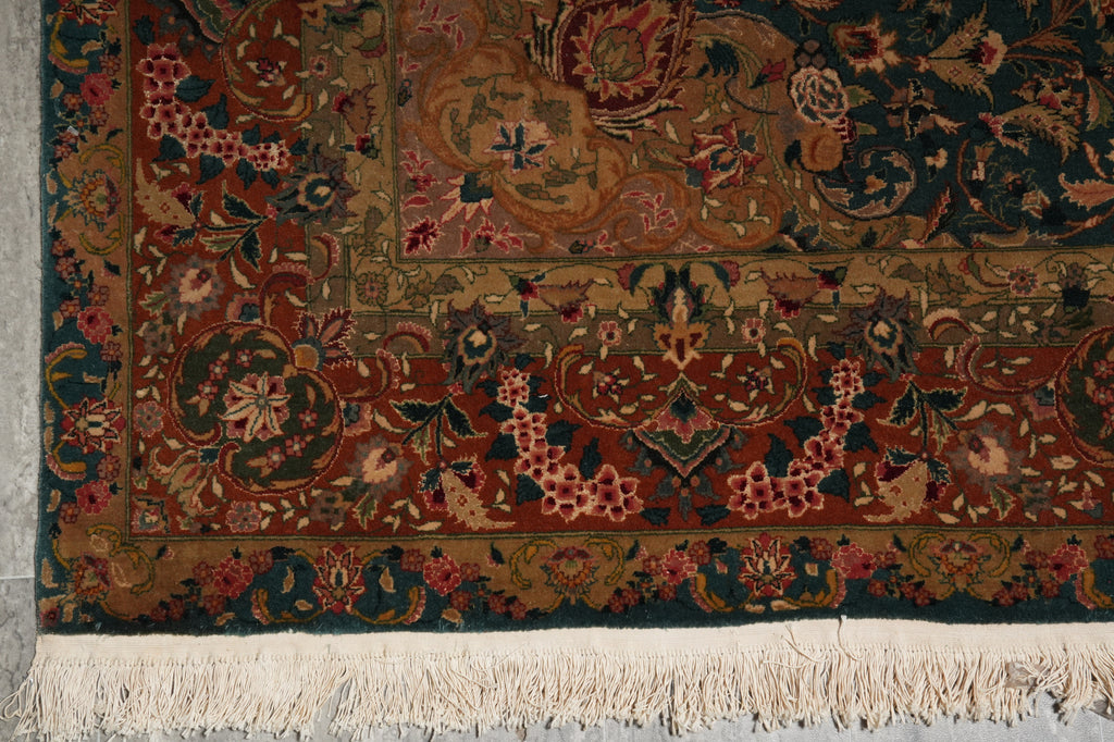 6 x 9 GREEN High Quality Wool & Silk Rug - China #PIX-18797