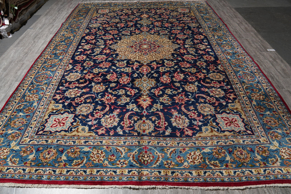 9 x 13 Persian Najaf Esfahan Wool Rug #F-4128