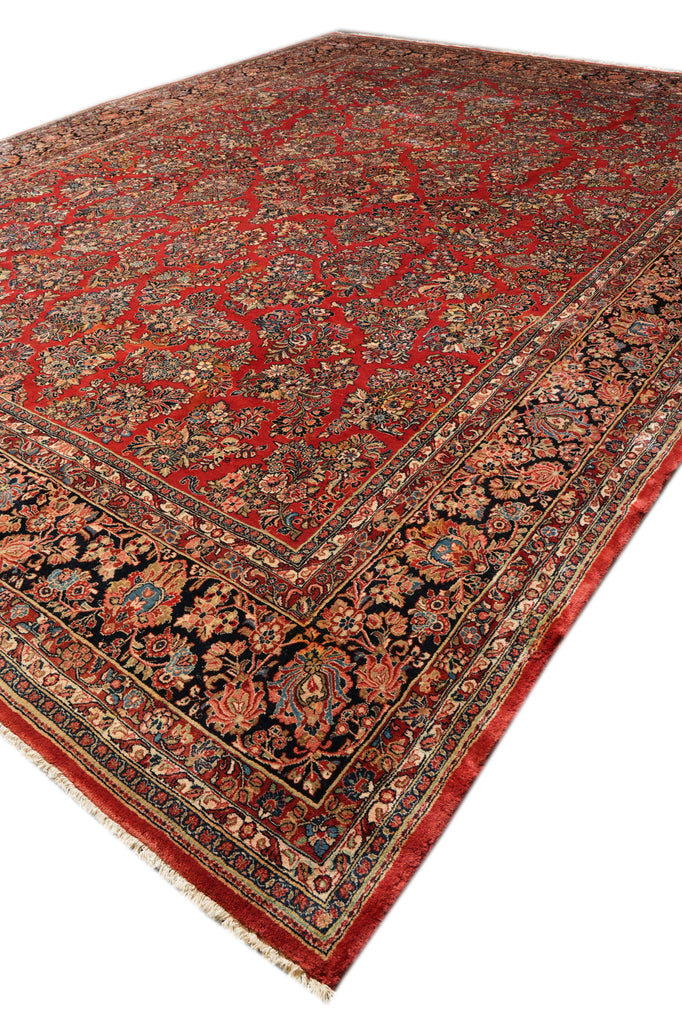 14 x 19 Antique Persian Sarouk Rug #PIX-21436