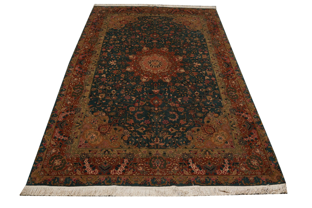 6 x 9 GREEN High Quality Wool & Silk Rug - China #PIX-18797