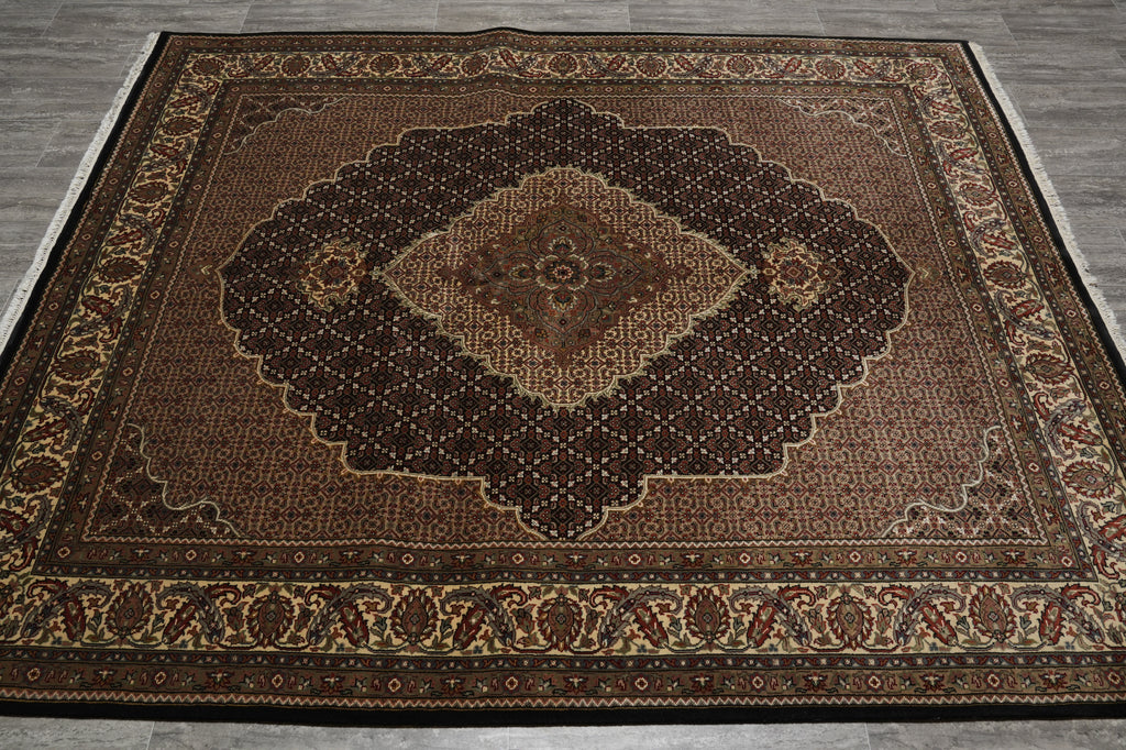 6.8 x 8 Traditional Wool Silk Hand-Knotted Quality Handmade Rug #F-3079