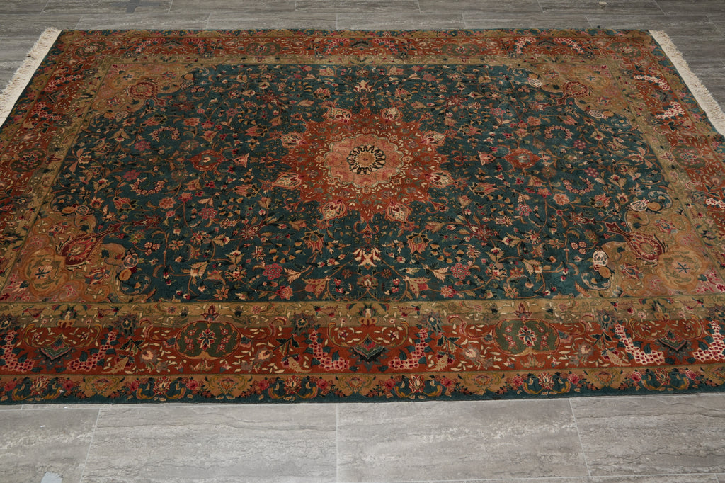 6 x 9 GREEN High Quality Wool & Silk Rug - China #PIX-18797