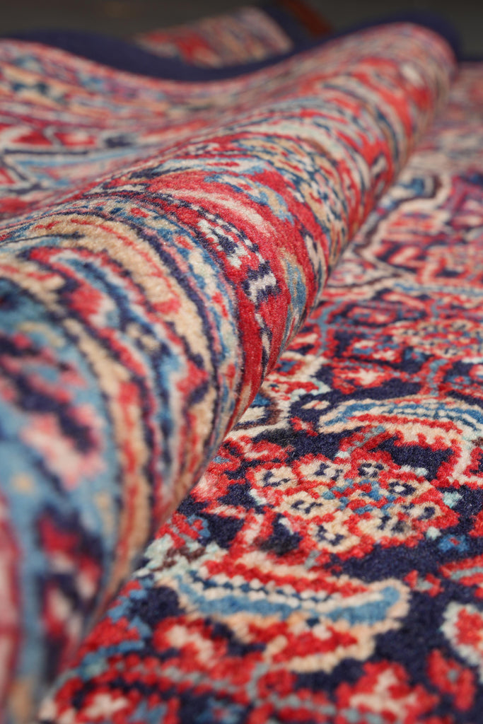 10.7 x 14.6 Persian Herati Mahal Rug Navy Blue #F-4129