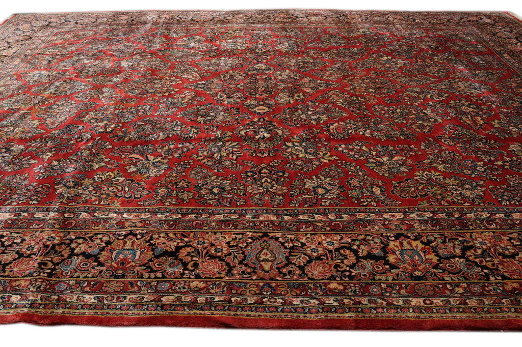 14 x 19 Antique Persian Sarouk Rug