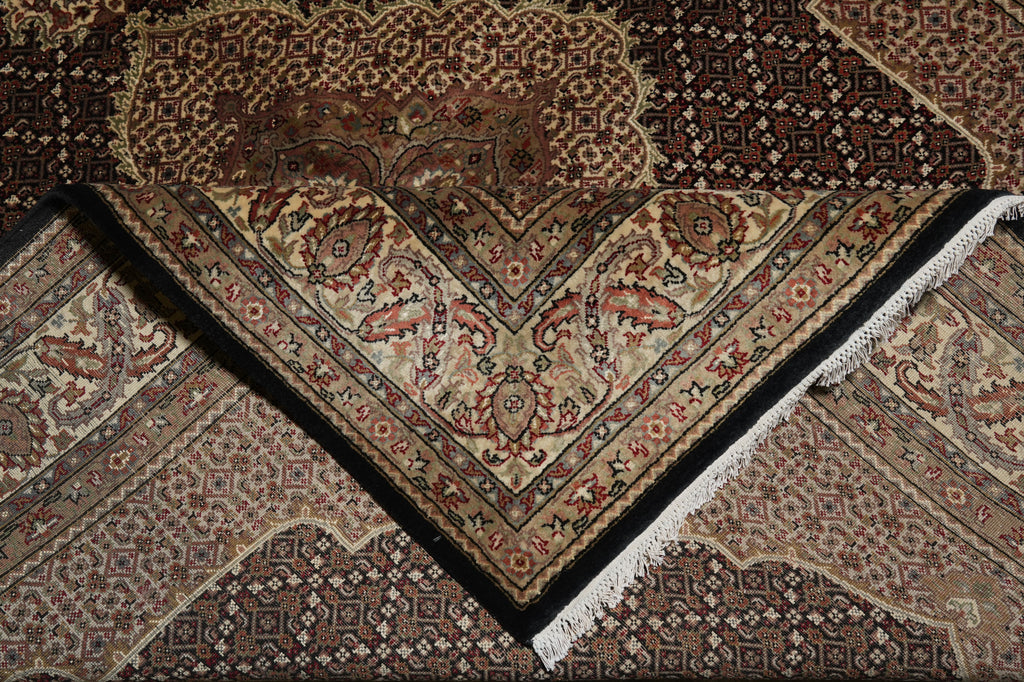 6.8 x 8 Tribal Persian Traditional Wool Silk Hand-Knotted Rug #F-3080