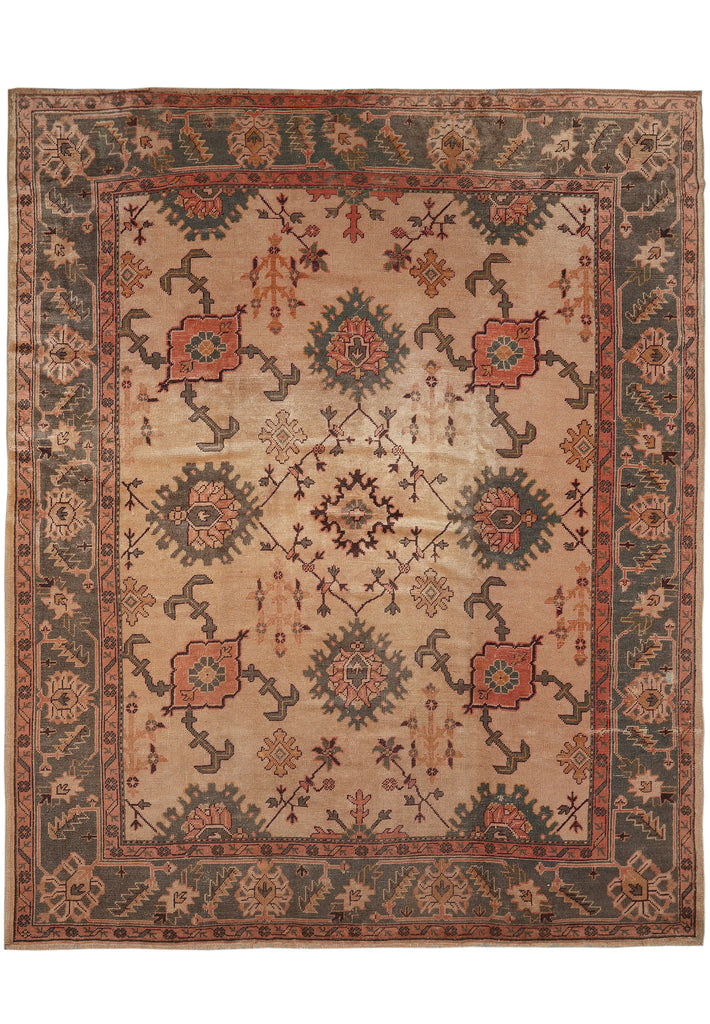 9 x 10.7 New Handmade Wool Rug Tan