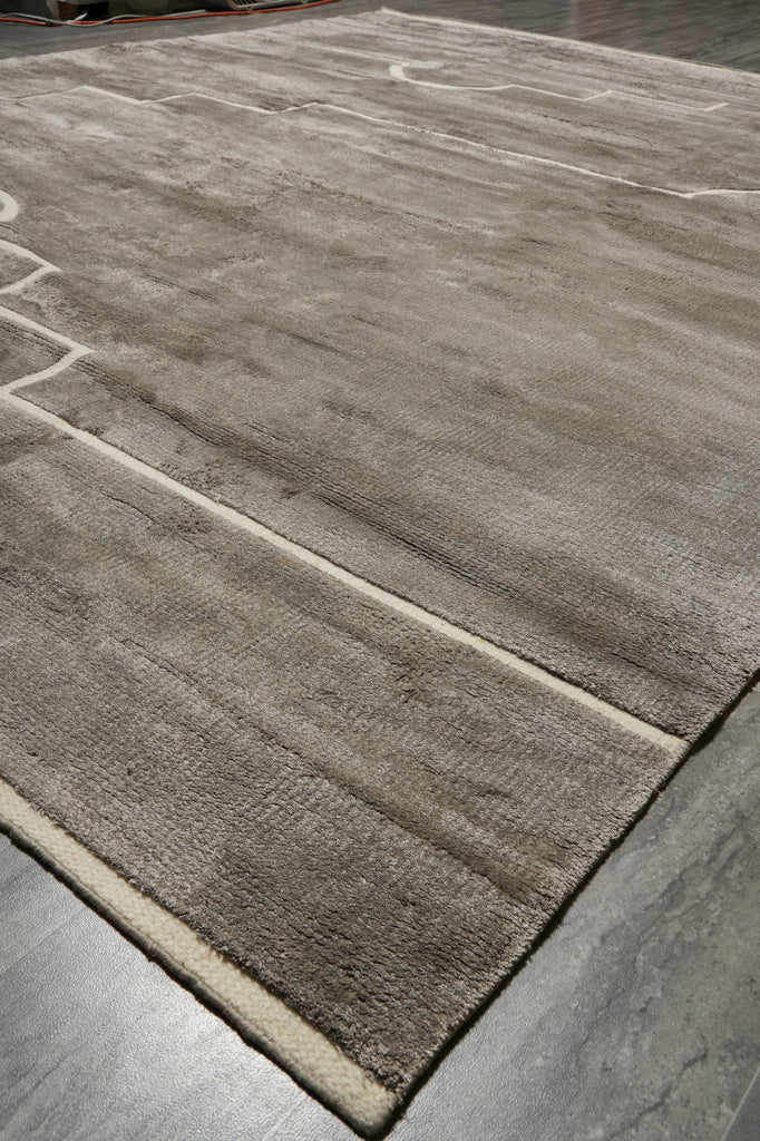 8 x 10 Contemporary Handmade Imported Rug Gray #F-3316