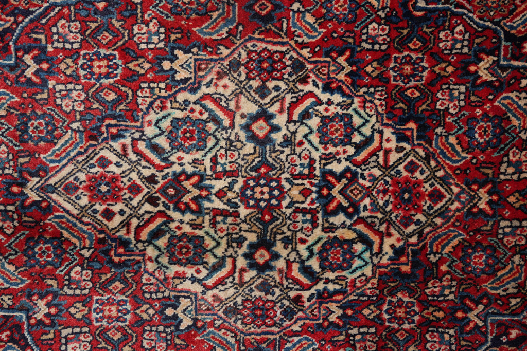 10.7 x 14.6 Persian Herati Mahal Rug Navy Blue #F-4129