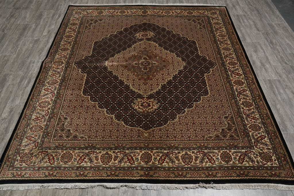 6.8 x 8 Tribal Persian Traditional Wool Silk Hand-Knotted Rug #F-3080