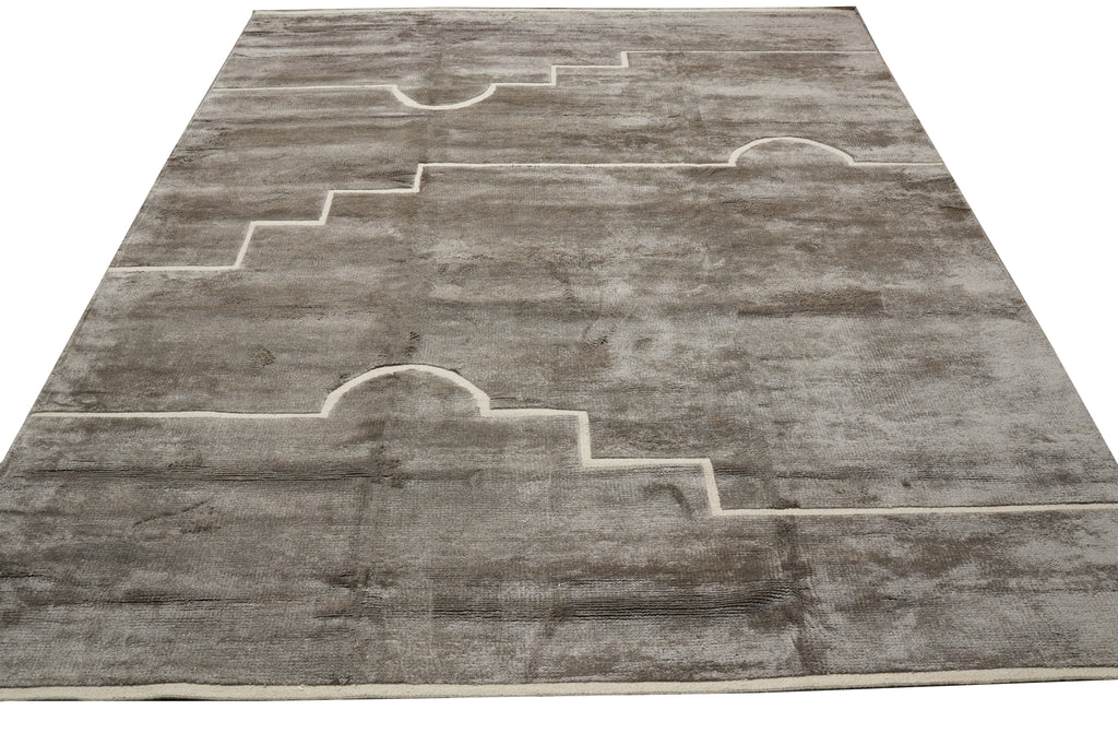 8 x 10 Contemporary Handmade Imported Rug Gray #F-3316