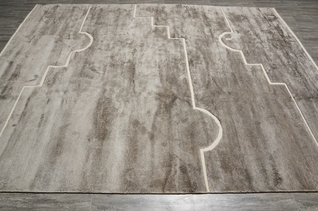 8 x 10 Contemporary Handmade Imported Rug Gray #F-3316