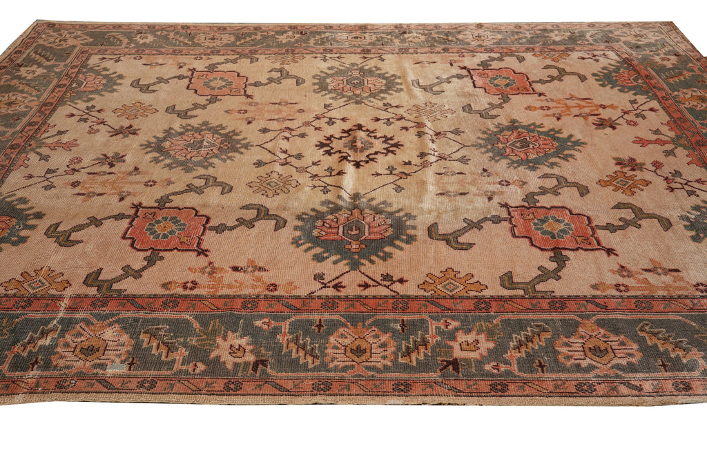 9 x 10.7 New Handmade Wool Rug Tan