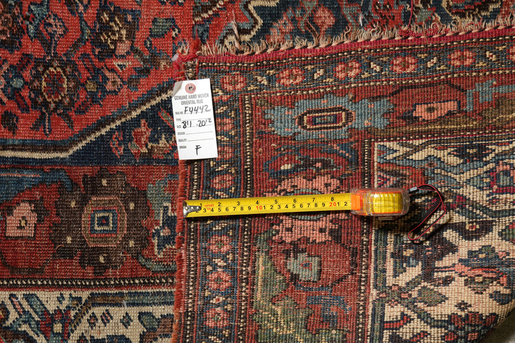 9 x 20 Authentic Antique Persian Kord Bijar Rug  #F-4442
