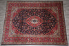Load image into Gallery viewer, 9 x 12 Signed persian Kashan rug Navy Blue #F-4130