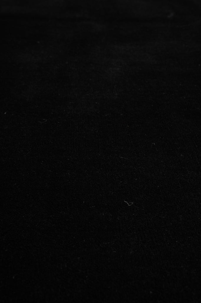 8 x 10 PLAIN SOLID BLACK Handmade Wool rug CONTEMPORARY #F-3315