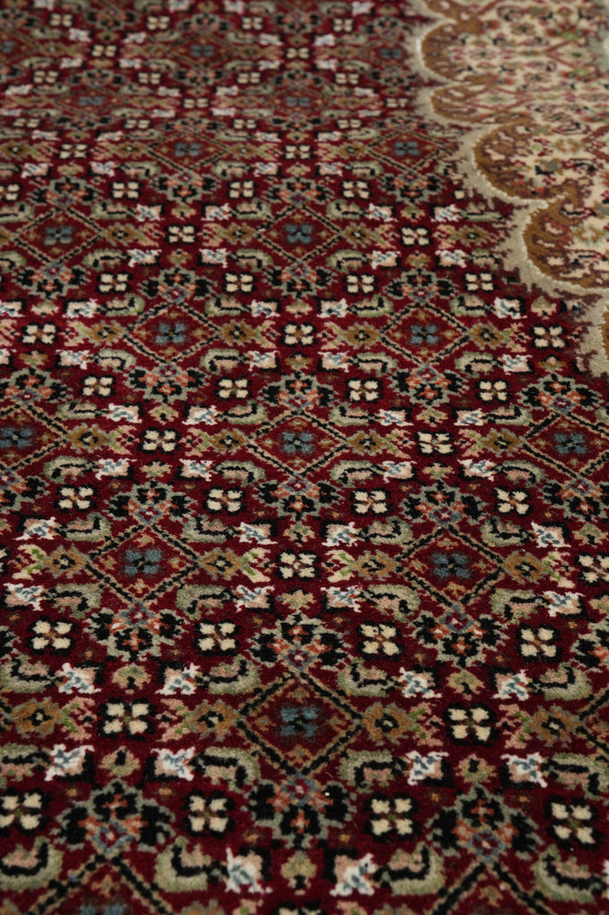 6.7 x 10 High Quality Traditional Mahi Tabriz Wool Silk Hand-Knotted Rug #F-3081