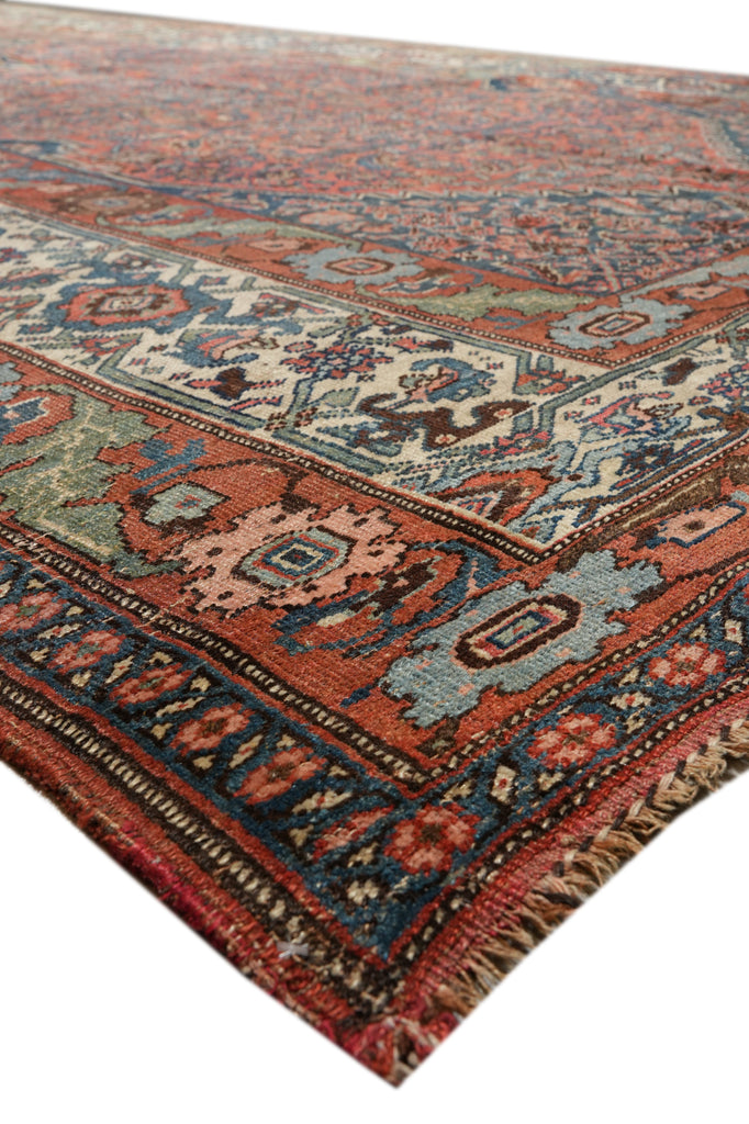 9 x 20 Authentic Antique Persian Kord Bijar Rug  #F-4442