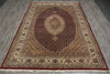 Load image into Gallery viewer, 6.7 x 10 High Quality Traditional Mahi Tabriz Wool Silk Hand-Knotted Rug #F-3081