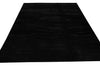 Load image into Gallery viewer, 8 x 10 PLAIN SOLID BLACK Handmade Wool rug CONTEMPORARY #F-3315
