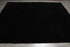 Load image into Gallery viewer, 8 x 10 PLAIN SOLID BLACK Handmade Wool rug CONTEMPORARY #F-3315