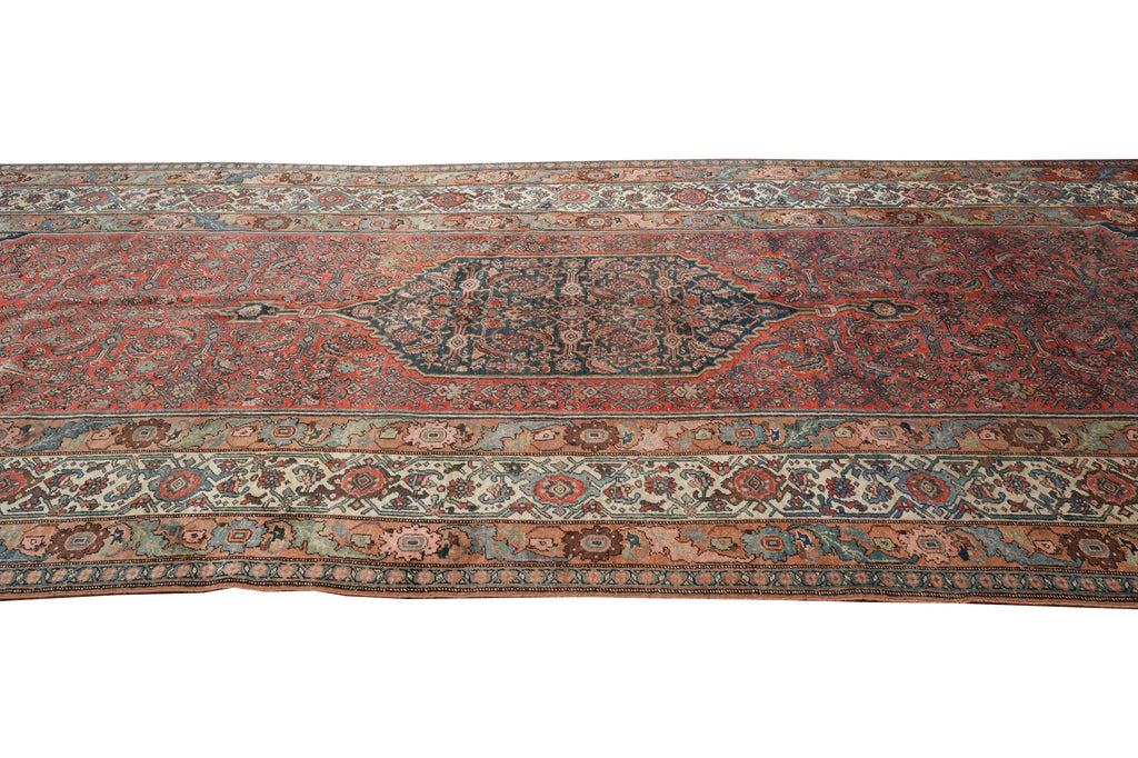 9 x 20 Authentic Antique Persian Kord Bijar Rug 