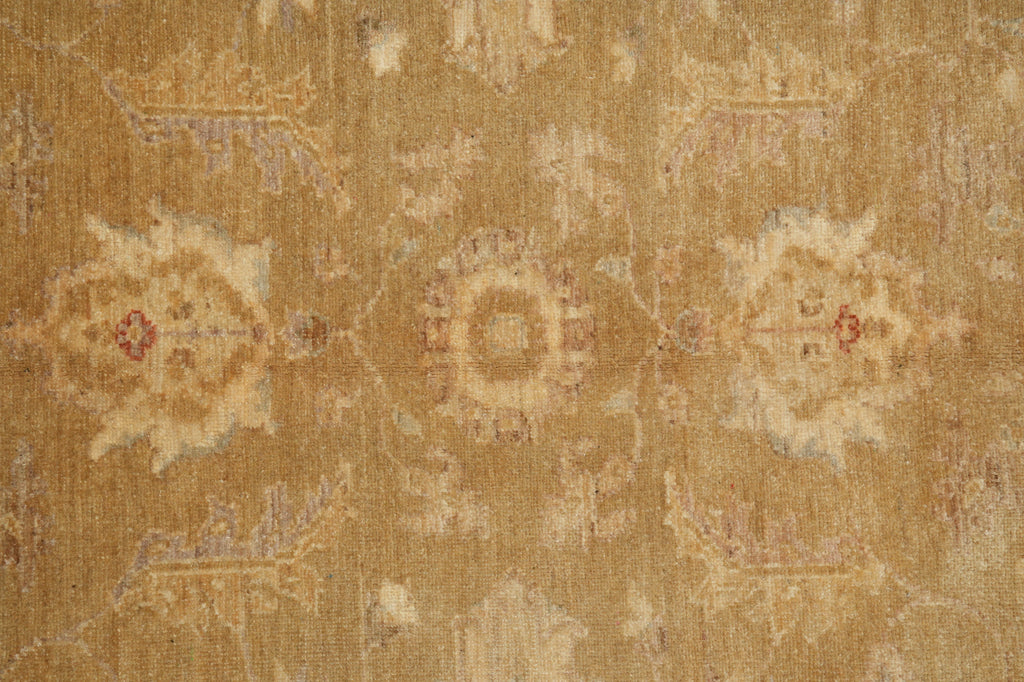 8 x 9.7 Sage Green Chobi Peshawar Handmade Rug #PIX-20572