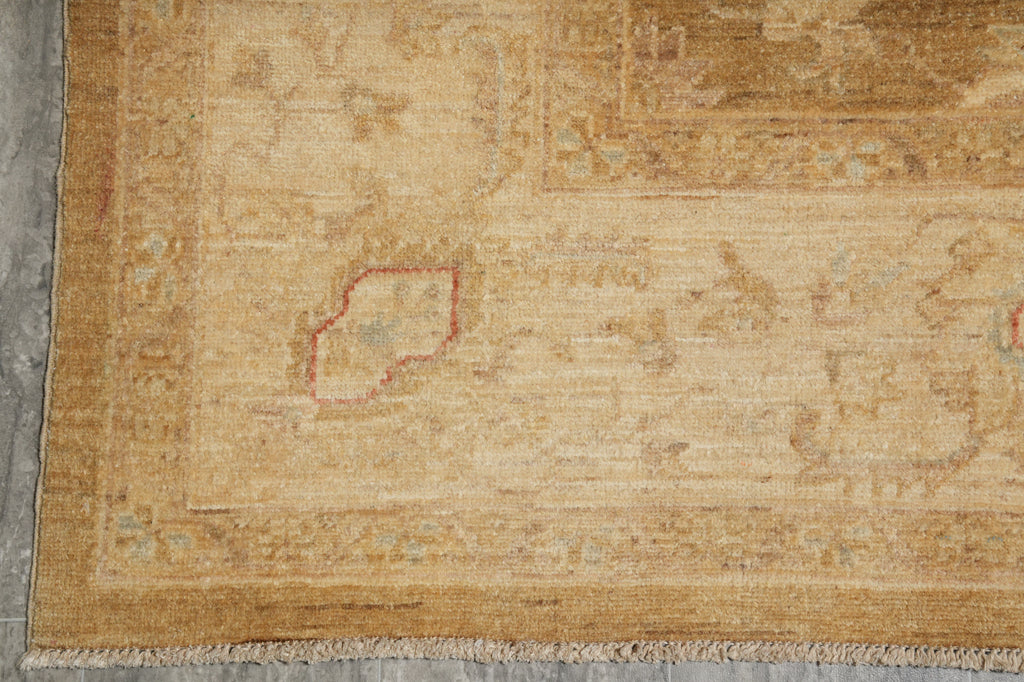 8 x 9.7 Sage Green Chobi Peshawar Handmade Rug #PIX-20572