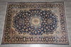 Load image into Gallery viewer, 9 x 13 Persian Najafabad Esfahan Wool rug Navy Blue #F-4131
