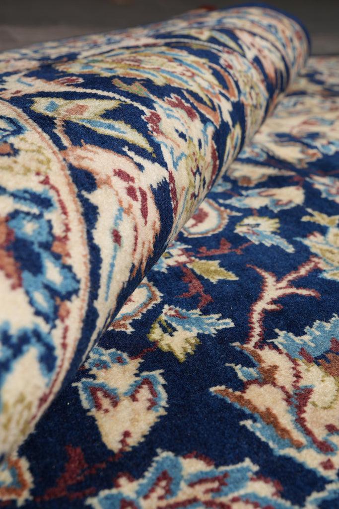 9 x 13 Persian Najafabad Esfahan Wool rug Navy Blue #F-4131