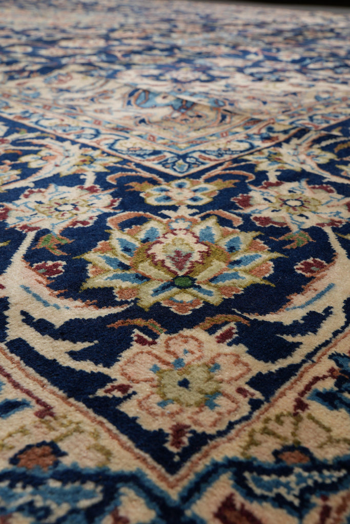 9 x 13 Persian Najafabad Esfahan Wool rug Navy Blue #F-4131