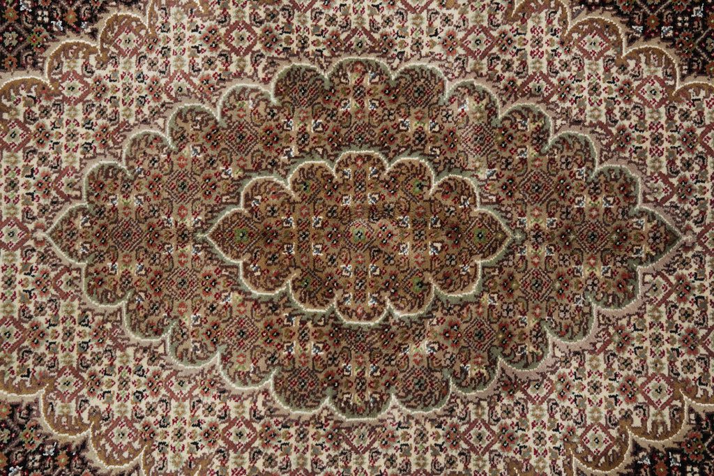 6.8 x 10 Traditional Wool Silk Quality Tabriz Mahi Rug  Hand-Knotted Rug #F-3082