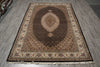 Load image into Gallery viewer, 6.8 x 10 Traditional Wool Silk Quality Tabriz Mahi Rug  Hand-Knotted Rug #F-3082