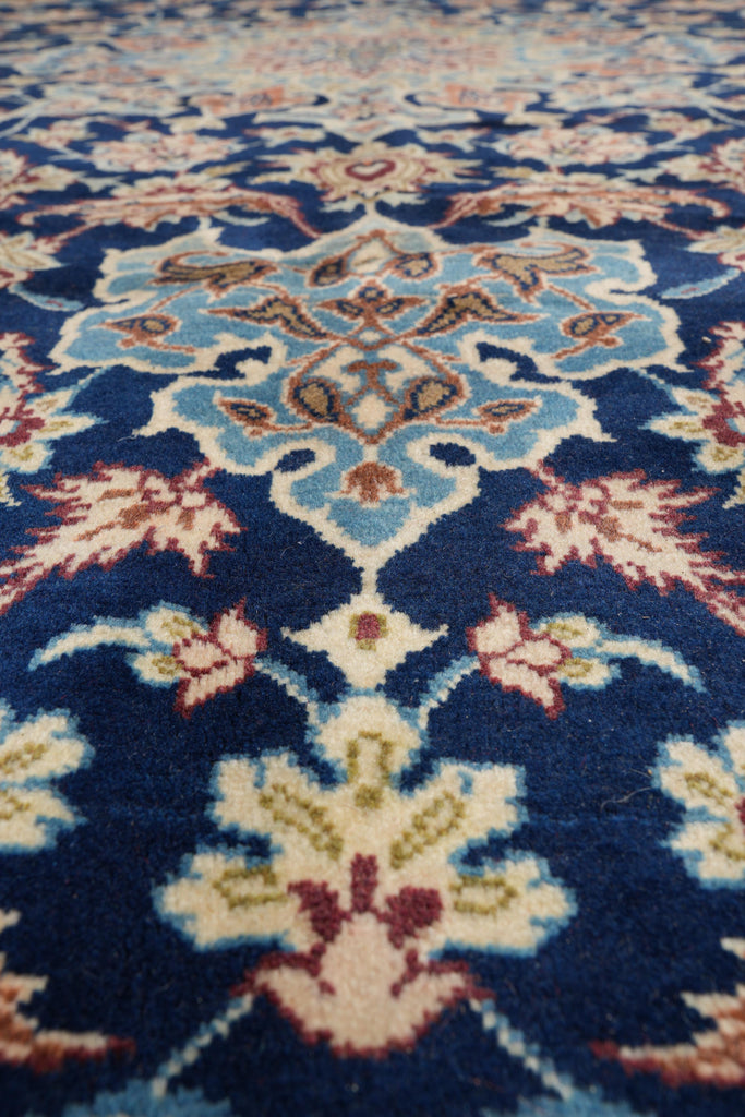 9 x 13 Persian Najafabad Esfahan Wool rug Navy Blue #F-4131