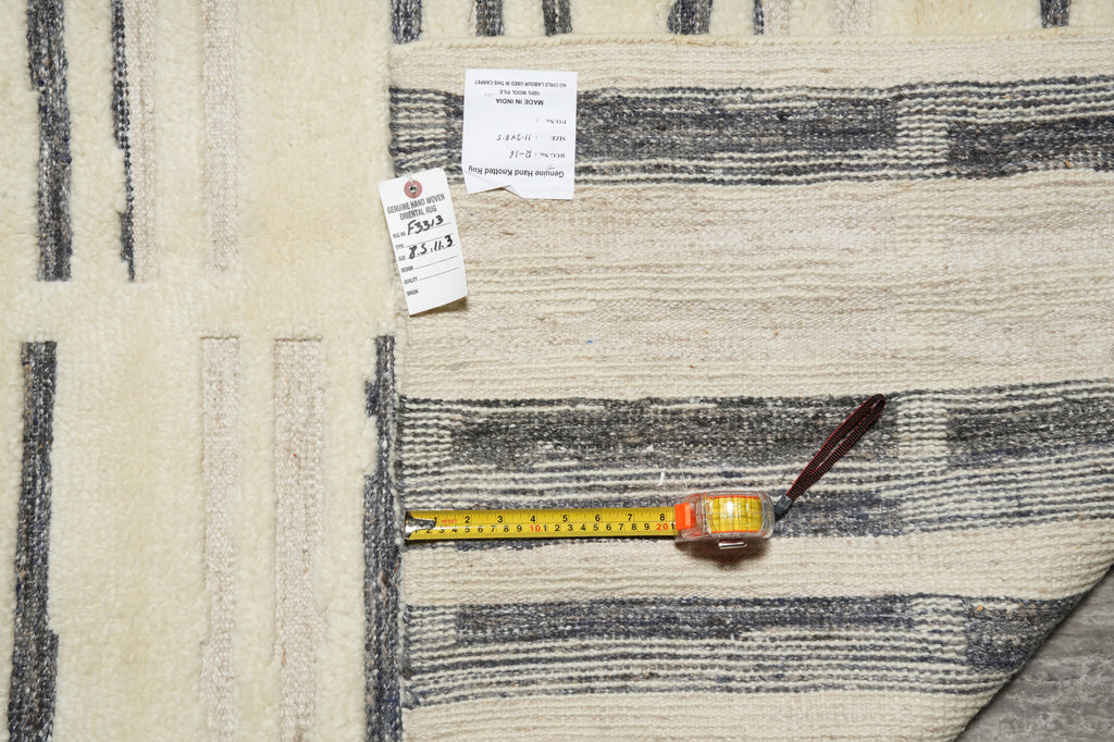 8.5 x 11.3 New Handmade Contemporary Rug Natural Wool Brand Carpet #F-3313