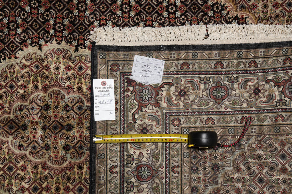 4.8 x 6.9 Tabriz Mahi Wool Silk Hand-Knotted Quality Rug Dense and Lustrous #F-3083