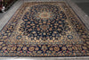 Load image into Gallery viewer, 9 x 13 Persian Najafabad Esfahan Wool rug Navy Blue #F-4131