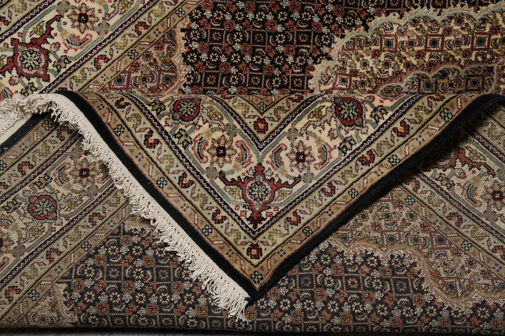 4.8 x 6.9 Tabriz Mahi Wool Silk Hand-Knotted Quality Rug Dense and Lustrous #F-3083