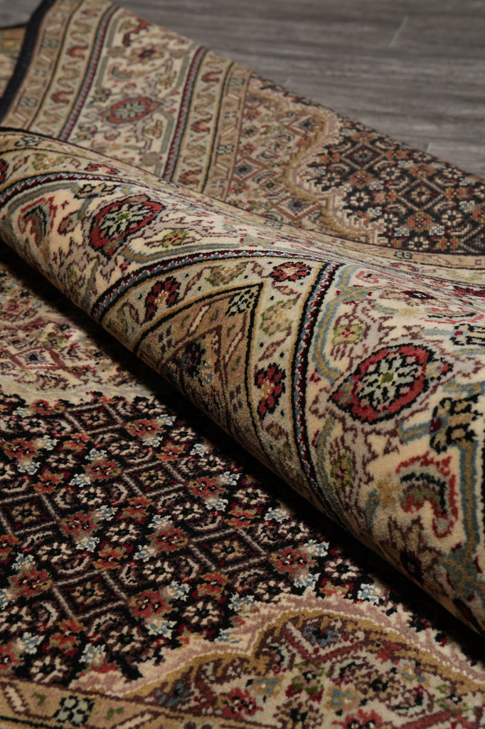 4.8 x 6.9 Tabriz Mahi Wool Silk Hand-Knotted Quality Rug Dense and Lustrous #F-3083