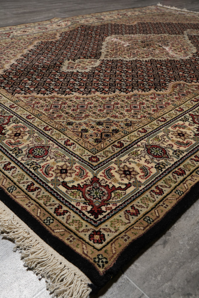 4.8 x 6.9 Tabriz Mahi Wool Silk Hand-Knotted Quality Rug Dense and Lustrous #F-3083