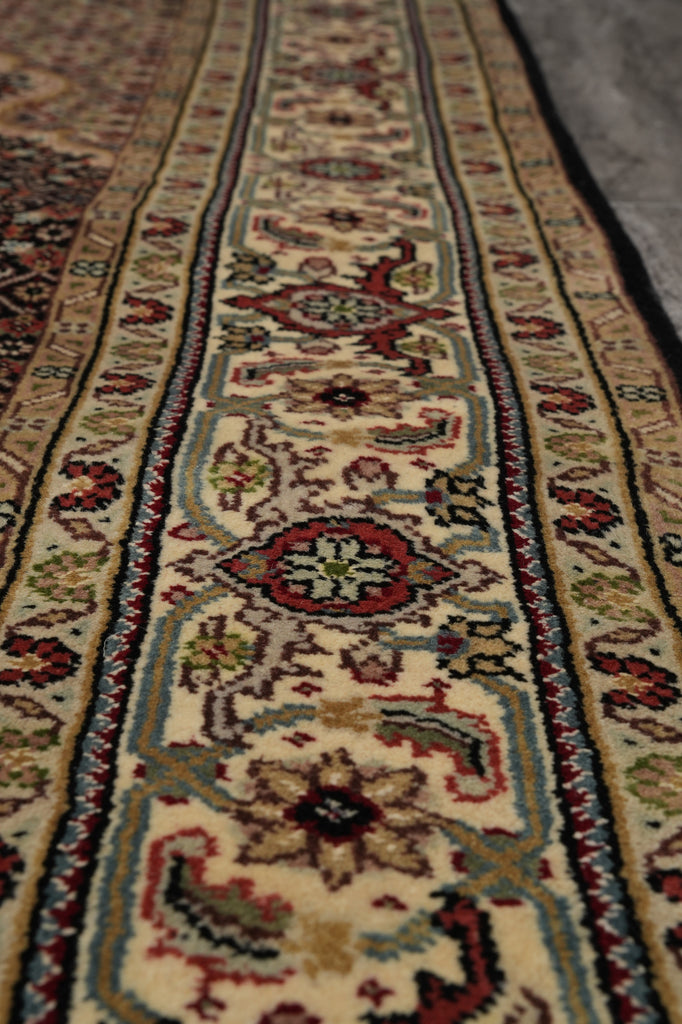 4.8 x 6.9 Tabriz Mahi Wool Silk Hand-Knotted Quality Rug Dense and Lustrous #F-3083