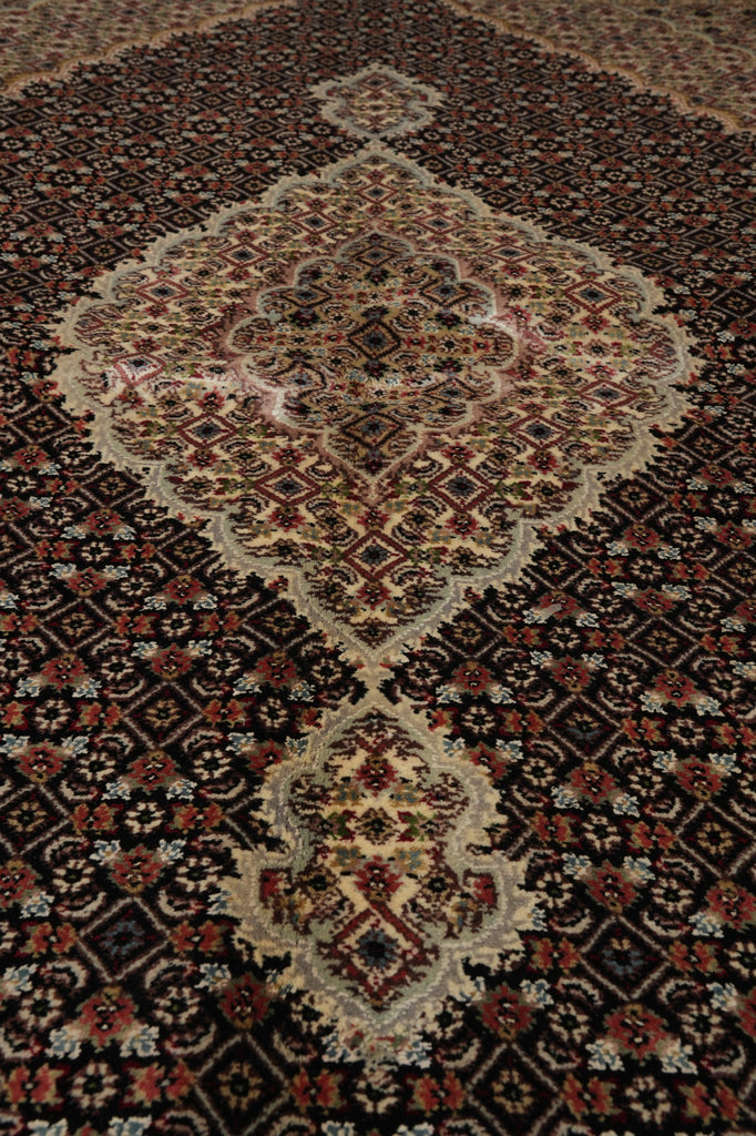 4.8 x 6.9 Tabriz Mahi Wool Silk Hand-Knotted Quality Rug Dense and Lustrous #F-3083