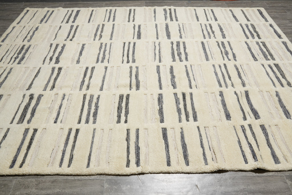 8.5 x 11.3 New Handmade Contemporary Rug Natural Wool Brand Carpet #F-3313