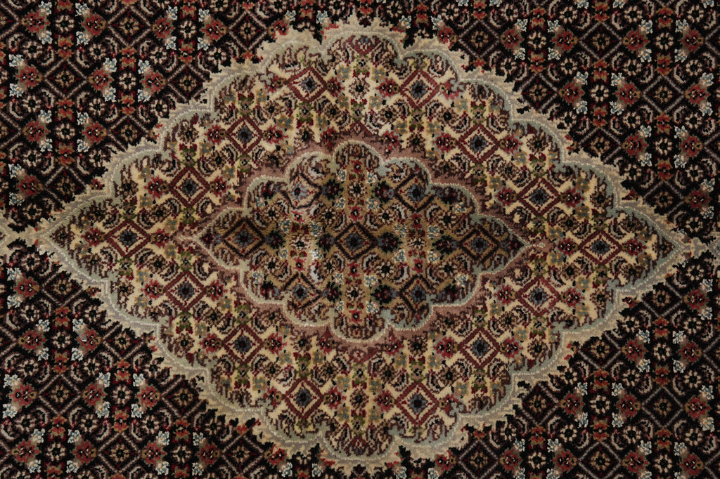 4.8 x 6.9 Tabriz Mahi Wool Silk Hand-Knotted Quality Rug Dense and Lustrous #F-3083